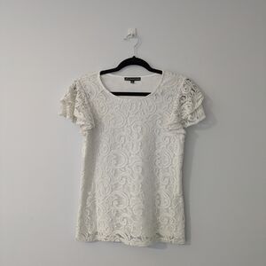 Elegant White Lace Top